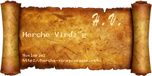 Herche Virág névjegykártya